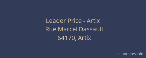Leader Price - Artix