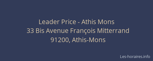Leader Price - Athis Mons