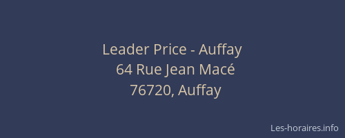 Leader Price - Auffay