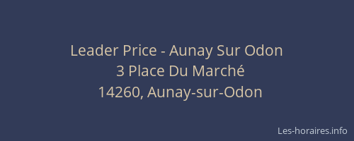 Leader Price - Aunay Sur Odon