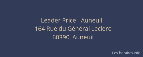 Leader Price - Auneuil