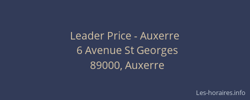 Leader Price - Auxerre