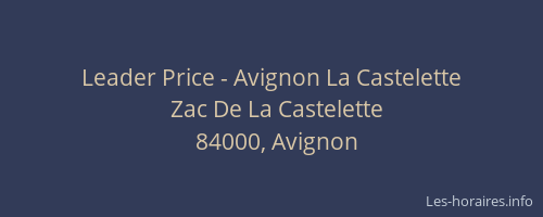 Leader Price - Avignon La Castelette