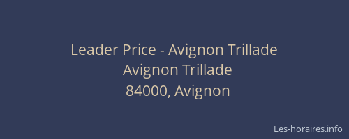 Leader Price - Avignon Trillade