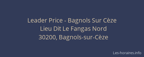 Leader Price - Bagnols Sur Cèze