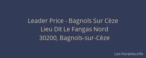 Leader Price - Bagnols Sur C&egrave;ze