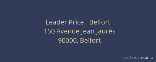 Leader Price - Belfort