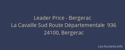 Leader Price - Bergerac