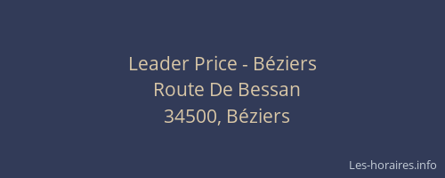 Leader Price - Béziers