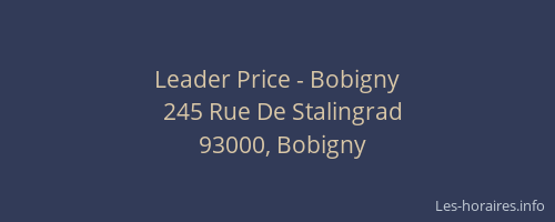 Leader Price - Bobigny