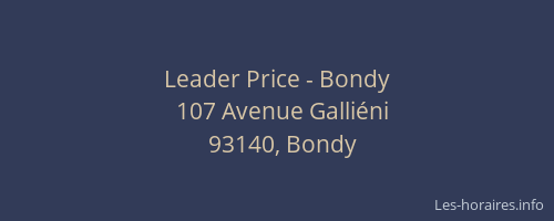Leader Price - Bondy