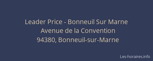 Leader Price - Bonneuil Sur Marne