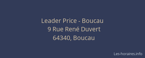 Leader Price - Boucau