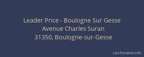 Leader Price - Boulogne Sur Gesse