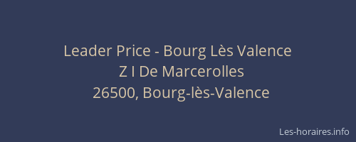 Leader Price - Bourg Lès Valence