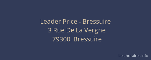 Leader Price - Bressuire