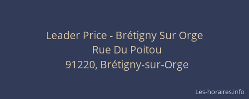 Leader Price - Brétigny Sur Orge