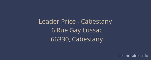 Leader Price - Cabestany