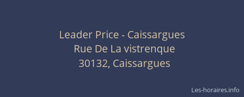 Leader Price - Caissargues