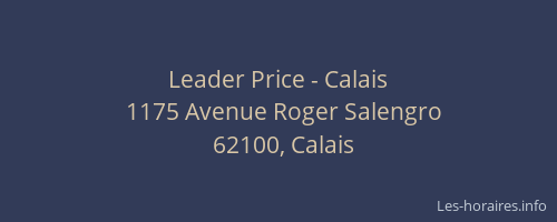 Leader Price - Calais