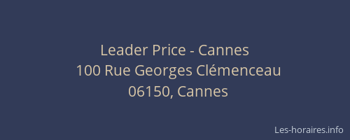Leader Price - Cannes