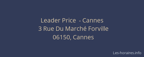 Leader Price  - Cannes