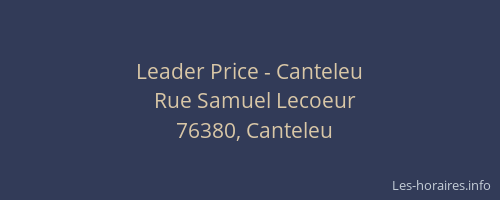Leader Price - Canteleu