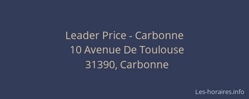 Leader Price - Carbonne