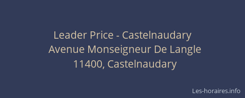 Leader Price - Castelnaudary