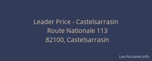 Leader Price - Castelsarrasin