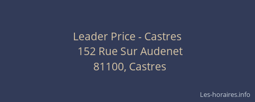 Leader Price - Castres