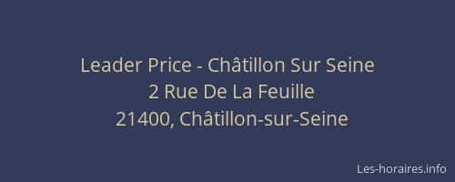 Leader Price - Châtillon Sur Seine