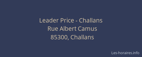 Leader Price - Challans