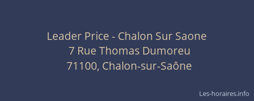 Leader Price - Chalon Sur Saone