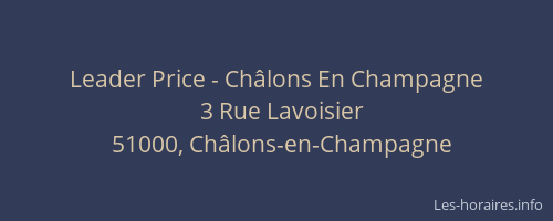 Leader Price - Châlons En Champagne