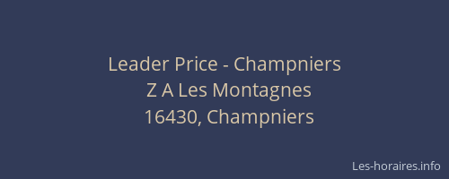 Leader Price - Champniers