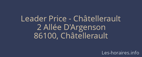 Leader Price - Châtellerault