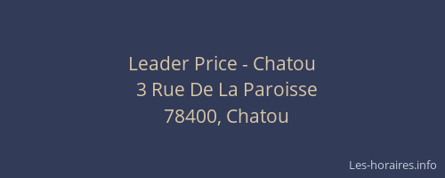 Leader Price - Chatou