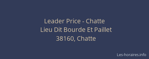Leader Price - Chatte