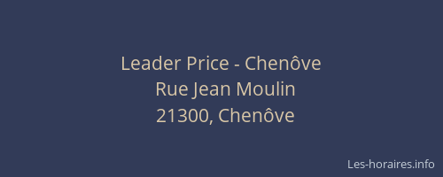 Leader Price - Chenôve