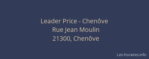 Leader Price - Chen&ocirc;ve