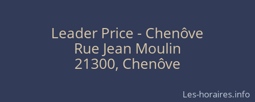 Leader Price - Chenôve
