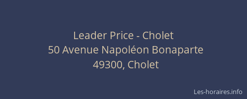 Leader Price - Cholet