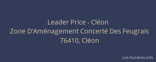 Leader Price - Cléon