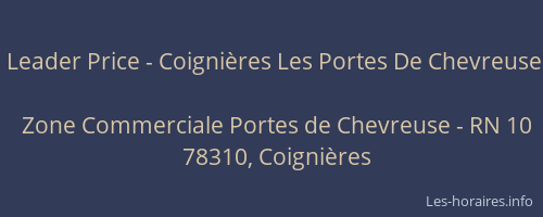 Leader Price - Coignières Les Portes De Chevreuse