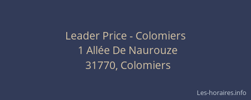 Leader Price - Colomiers