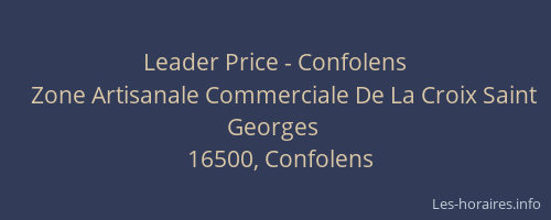 Leader Price - Confolens