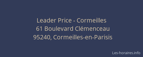 Leader Price - Cormeilles