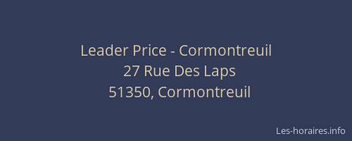 Leader Price - Cormontreuil