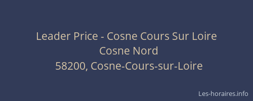 Leader Price - Cosne Cours Sur Loire